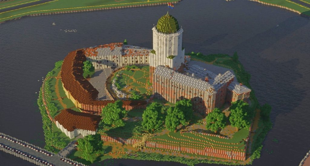 В игровой вселенной Minecraft появились Выборгский замок и приморская кирха 
