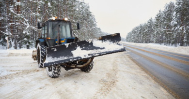 трактор дорога снегоуборка уборка снега